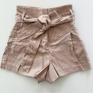 Aritzia Wilfred High Waist Linen Shorts Size 4